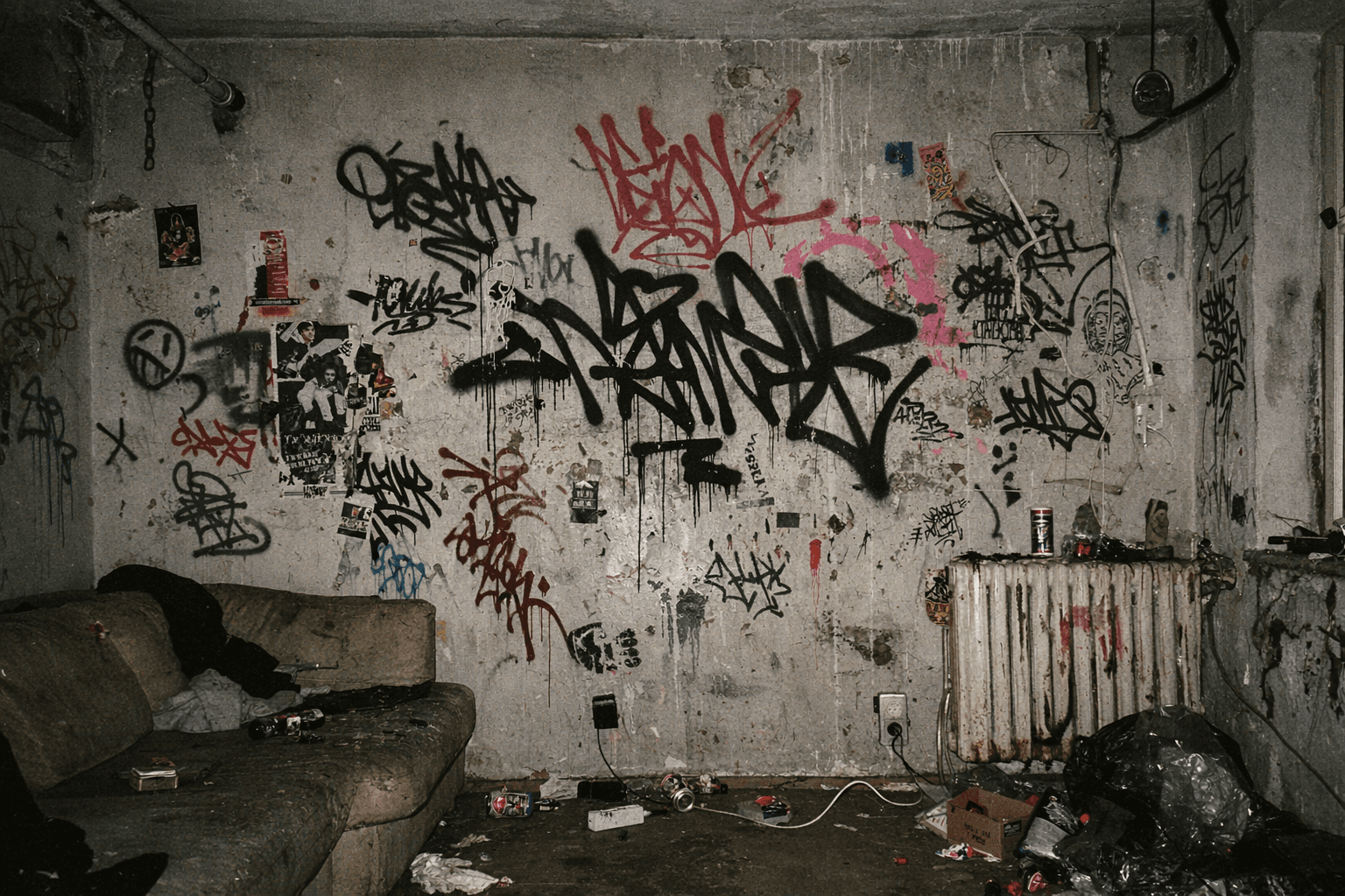 Squat room wall mockup